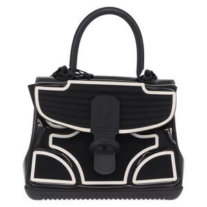 Delvaux Champion Brillant Top Handle Pvc And Rubber Black Plastic Handbag